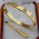 Cartier Love Bracelet Replica Yellow Gold Plated With 4 Diamonds Copy B6035917