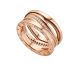 Replica Bvlgari B.zero1 Design Legend Ring in Rose Gold Set With Pave Diamonds