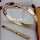 Cartier Love Bracelet Copy Pink Gold Plated With 4 Diamonds