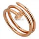 Cartier Juste Un Clou 2 Row Ring Fake Plated 18k Pink Gold Set With Diamonds B4210800