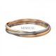 Trinity De Cartier Fake Three Ring 3-Gold Bracelet Copy B6013302