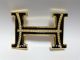 Hermes Reversible Belt 18k Black Gold With Full Diamonds H Buckle